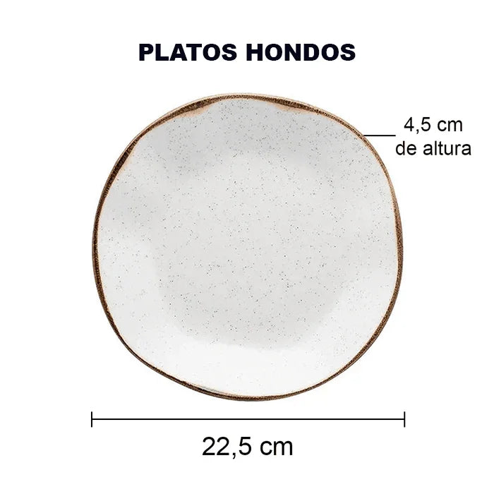 Juego Completo de 42 Piezas de Cena Oxford® en Porcelana [PROMOCIÓN EXCLUSIVA]