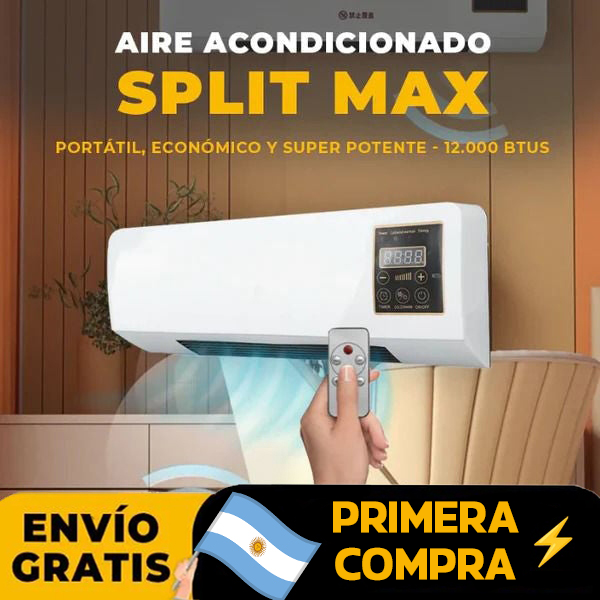 AIRE ACONDICIONADO PORTÁTIL SPLITMAX [ULTRA POTENTE 12MIL BTUS]