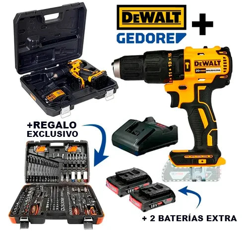 Atornillador Dewalt + Maletín Gedore con 178 Herramientas [ÚLTIMAS UNIDADES]